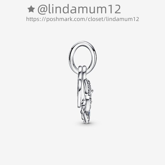 Pandora Blue Butterfly & Quote Double Dangle Charm - Picture 4 of 6